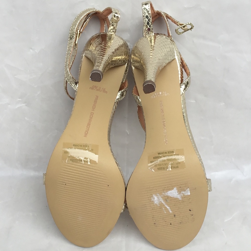 French Connection Golden Slippers Size 7 View 5